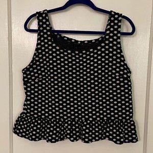 Ann Taylor black tank with white polka dots!